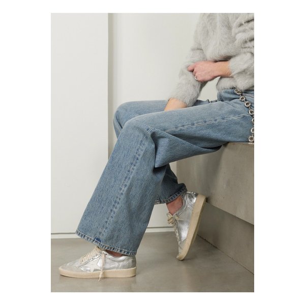 볼스타 글리터 디스트레스드 메탈릭 가죽 스니커즈 1647597332401551