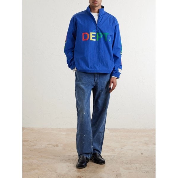 웨이브 로고 프린트 하프 집업 재킷 46376663163001774