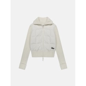 W Heart Hybrid Down Jacket Ivory