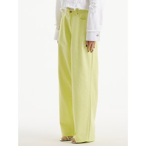 [리퍼브]UP-387 와이드 핏 피그먼트팬츠 라임_WIDE FIT PIGMENT PANTS LIME