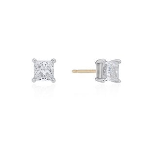 에센스 랩다이아 14K(W) 0.5ct 팬시 프린세스 귀걸이 HL4E45427W4XXX