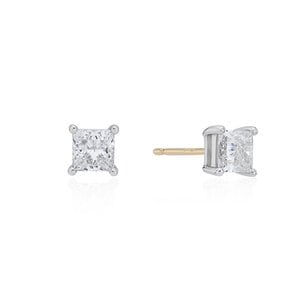 이에르로르 에센스 랩다이아 14K(W) 0.5ct 팬시 프린세스 귀걸이 HL4E45427W4XXX