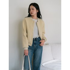 Curly Wool Blouson - Beige