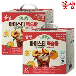 꽃샘 스테비아 아이스티 복숭아 40Tx2개