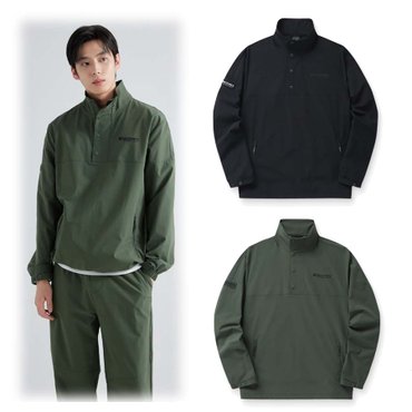 디스커버리 [24S/S] 디스커버리 아웃도어 고프코어 우븐 하이넥 아노락 DMTR35041