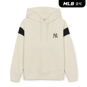 MLB [코리아공식] 스포티브 바시티 어깨배색 후드티 NY (D.Cream)