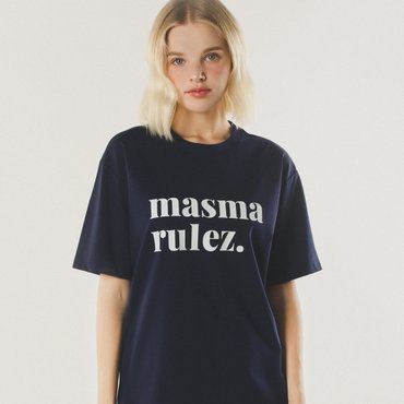 마스마룰즈 MSMRZ cool cotton T-shirt_Navy/white