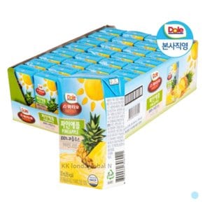 Dole 돌 주스 파인애플 파라다이스 음료 120ml 32팩