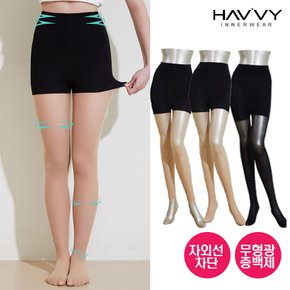 [하비] 복부보정 속바지 팬티스타킹 30D 골프 유발무발