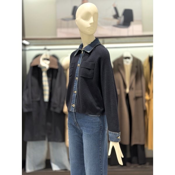 [시흥점] 데님 블록 포인트 카디건 V261KSL901