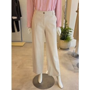 [여주점] [더 아이잗] 여성 코튼 백 밴딩 세미 와이드 팬츠(IS2A0SL011)