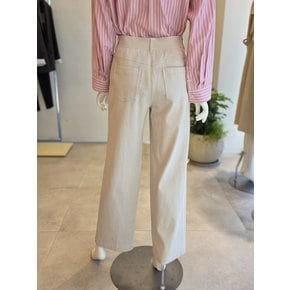 [여주점] [더 아이잗] 여성 코튼 백 밴딩 세미 와이드 팬츠(IS2A0SL011)