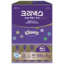 크리넥스 [1+1][쿠폰 적용가 : 12,240원]크리넥스 보습 에센스로션 미용티슈 150매3입
