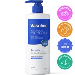 바세린 폼클렌징 500ml x 1개 대용량 약알칼리 클렌징폼 세안제 폼클렌저 버블 거품