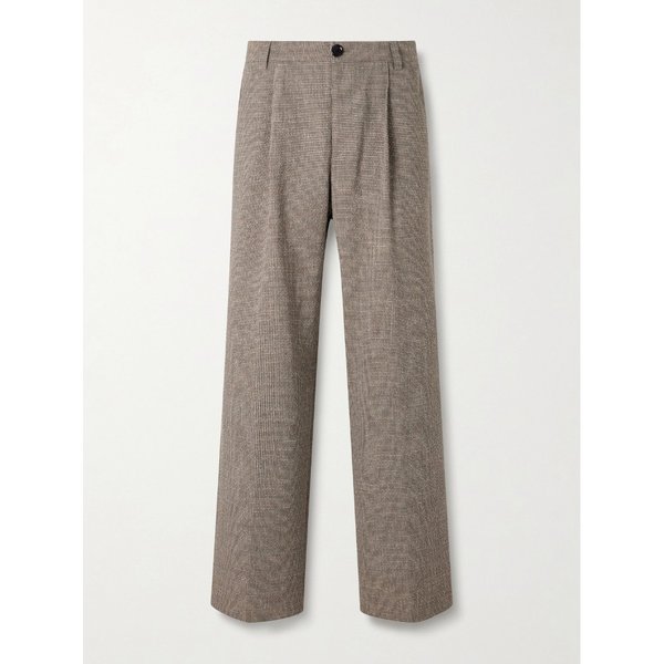 오르스만 와이드 레그 깅엄 위빙 팬츠 46376663162967890