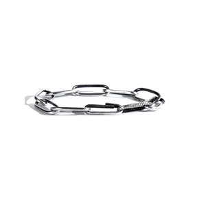 SEWN SWEN SILVER LAYERED LINK BRACELET