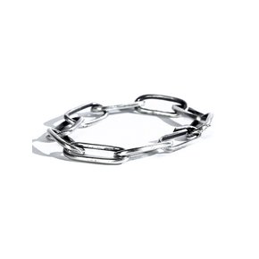 SEWN SWEN SILVER LAYERED LINK BRACELET