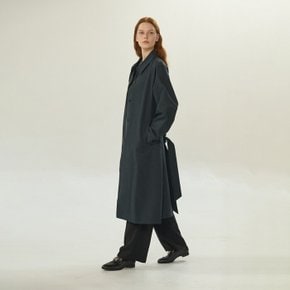 / [WOUT24003] Hidden button trench Coat / ver. navy