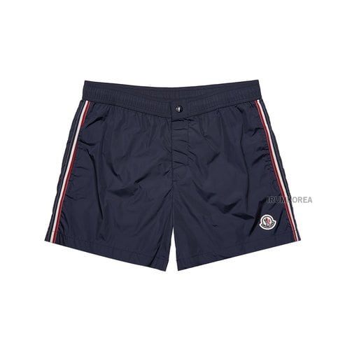 몽클레르 [몽클레어] SS25 남성 로고 패치 수영 반바지 2C00018 53326 743