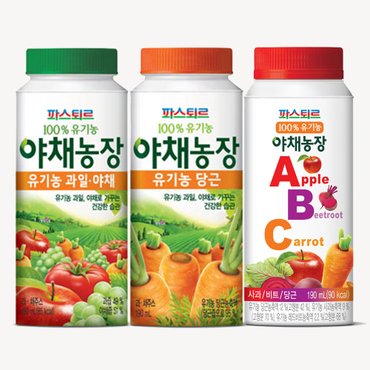 파스퇴르 유기농 야채농장190ml 과일야채/ABC(택 6팩)