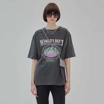 레이브 Oversized World Best Print Tee in D/Grey VW2SE116-13