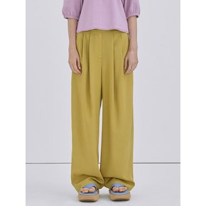 Tuck Wide Trousers_Olive