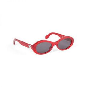 Off-White Edison 그레이 오벌 유니섹스 공용 선글라스 OERI13G 0012 55