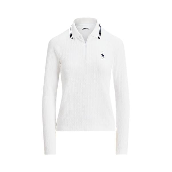 폴로 골프 여성 케이블 쿼터 지퍼 롱 슬리브 폴로(WMXGKNINC020286100)