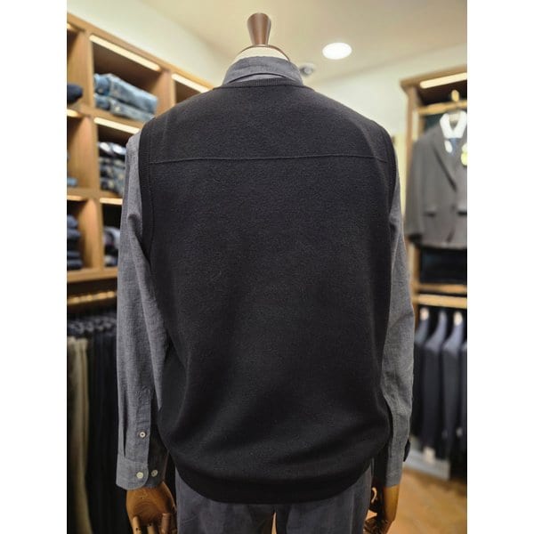 [여주점] 코오롱 브렌우드 남성 에센셜스 워셔블 브이넥 베스트 스웨터 BRWAX26271BKX BEX