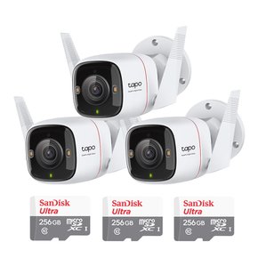 Tapo C325WB+256GB SD카드 3팩 실외 야외 CCTV 홈캠 3세트