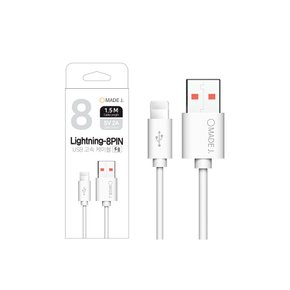 메이드제이 M-18 라이트닝 8핀 케이블 1.5M x 2개 / 고속케이블