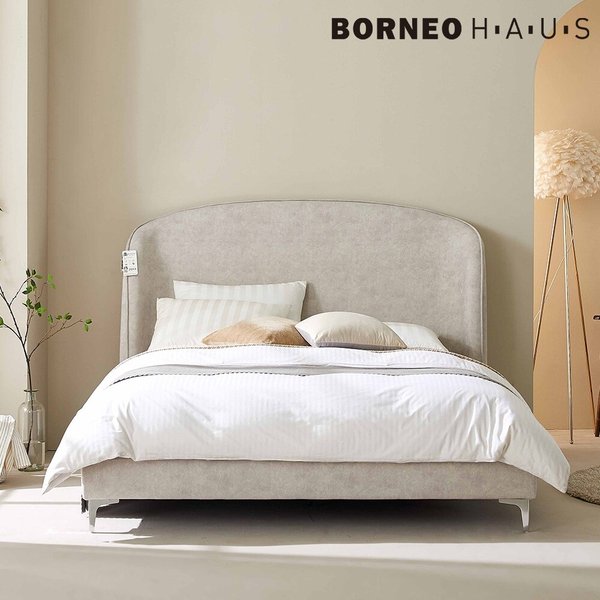 보루네오 엘리브 하트 패브릭 호텔형 침대 퀸킹 프레임 SK097