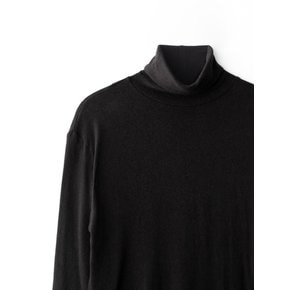 Soft turtle neck T-shirts (Black)