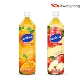 [무료배송] 썬키스트 오렌지주스 1.5L 6입+ 사과주스 1.5L 6입