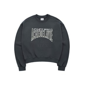 VARSITY LOGO EMBOSSING  WOMENS SWEATSHIRT CHARCOAL 바시티로고맨투맨W SWVLEW-CHA