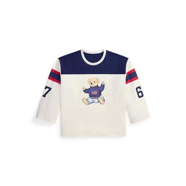 여성 폴로 베어 코튼 저지 티(WMPOKNINCU21290100)