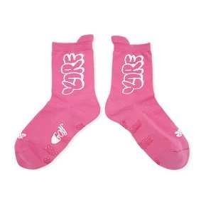 여성필드삭스 로고 핑크 YORF WOMEN FIELD SOCKS LOGO PINK