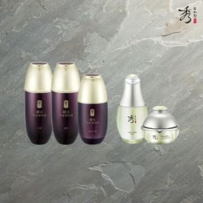 수려한 효 녹용 콜라겐(수액+유액+진액)+나이트 리페어(에센스+크림)..[33770030]