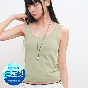 WOMAN 온도컷 U넥 니트 슬리브리스 [SAEGE MINT] / GF2LKP537