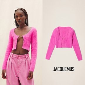 JACQUEMUS 자크뮈스 핑크 니브 긴소매 니트 가디건