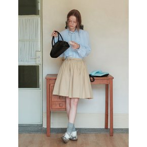 9/23일예약배송_Cest_String pleated a-line skirt