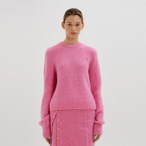 TOKI Cable Knit Pullover - Pink