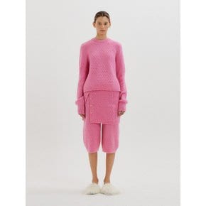 TOKI Cable Knit Pullover - Pink