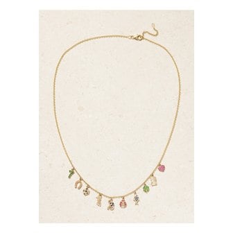 ROXANNE FIRST 록산느 퍼스트 올 더 럭 참 14k 골드 사파이어 네크리스 멀티컬러 1647597347820668