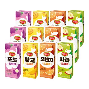 드링크팩 4가지맛 (사과 망고 오렌지 포도) 190mL x 12개