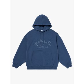 LETTERING LOGO HOODIE-DARK BLUE