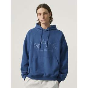 LETTERING LOGO HOODIE-DARK BLUE