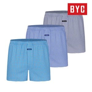  BYC 남성 트렁크팬티 80수 순면 고급 사각박서 3매입 세트 MCG1362