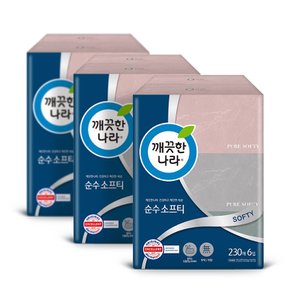 순수 소프티 미용티슈 230매 6입 3팩