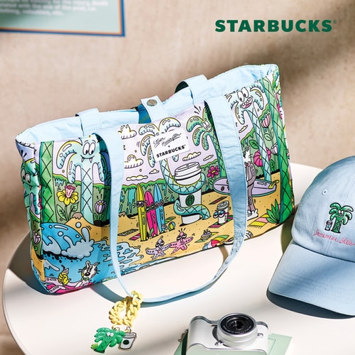 韓国 スタバ SUMMER フレンチサマーピクニックトートバッグ 斜めがけ可 韓国 スタバ SUMMER フレンチサマーピクニックトートバッグ 斜